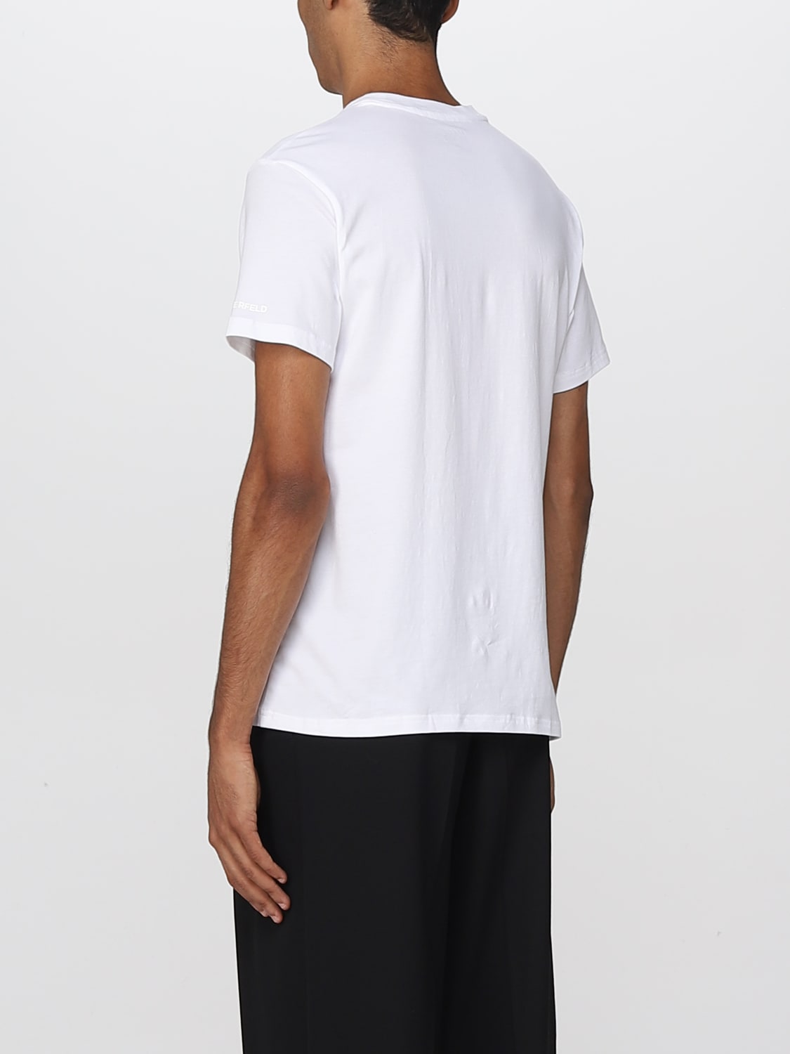 KARL LAGERFELD T-SHIRT: Set 2 T-shirt Karl Lagerfeld in cotone , Bianco - Img 3