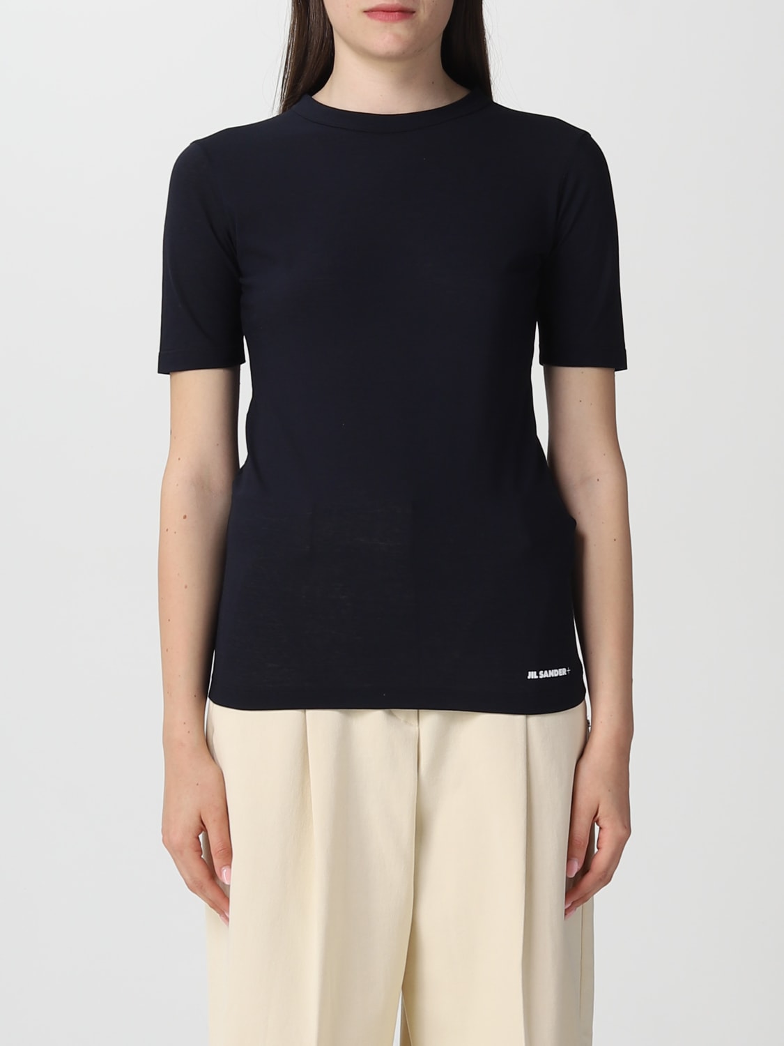 JIL SANDER T-SHIRT: Sweater woman Jil Sander, Blue - Img 1