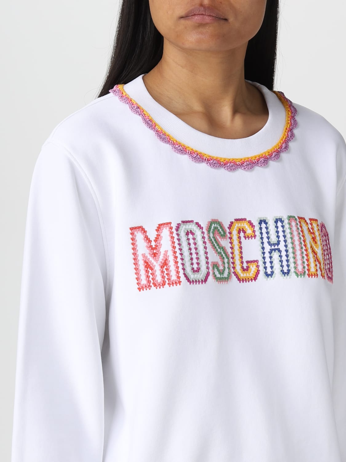 MOSCHINO COUTURE SWEATSHIRT: Sweatshirt woman Moschino Couture, White - Img 3