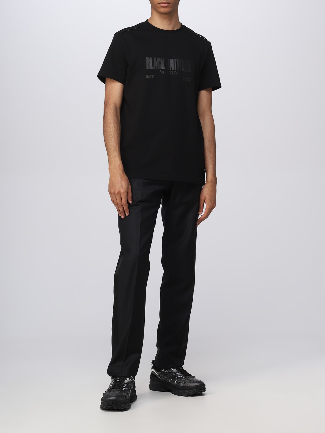 VALENTINO Tシャツ: Tシャツ メンズ Valentino, ブラック - Img 2