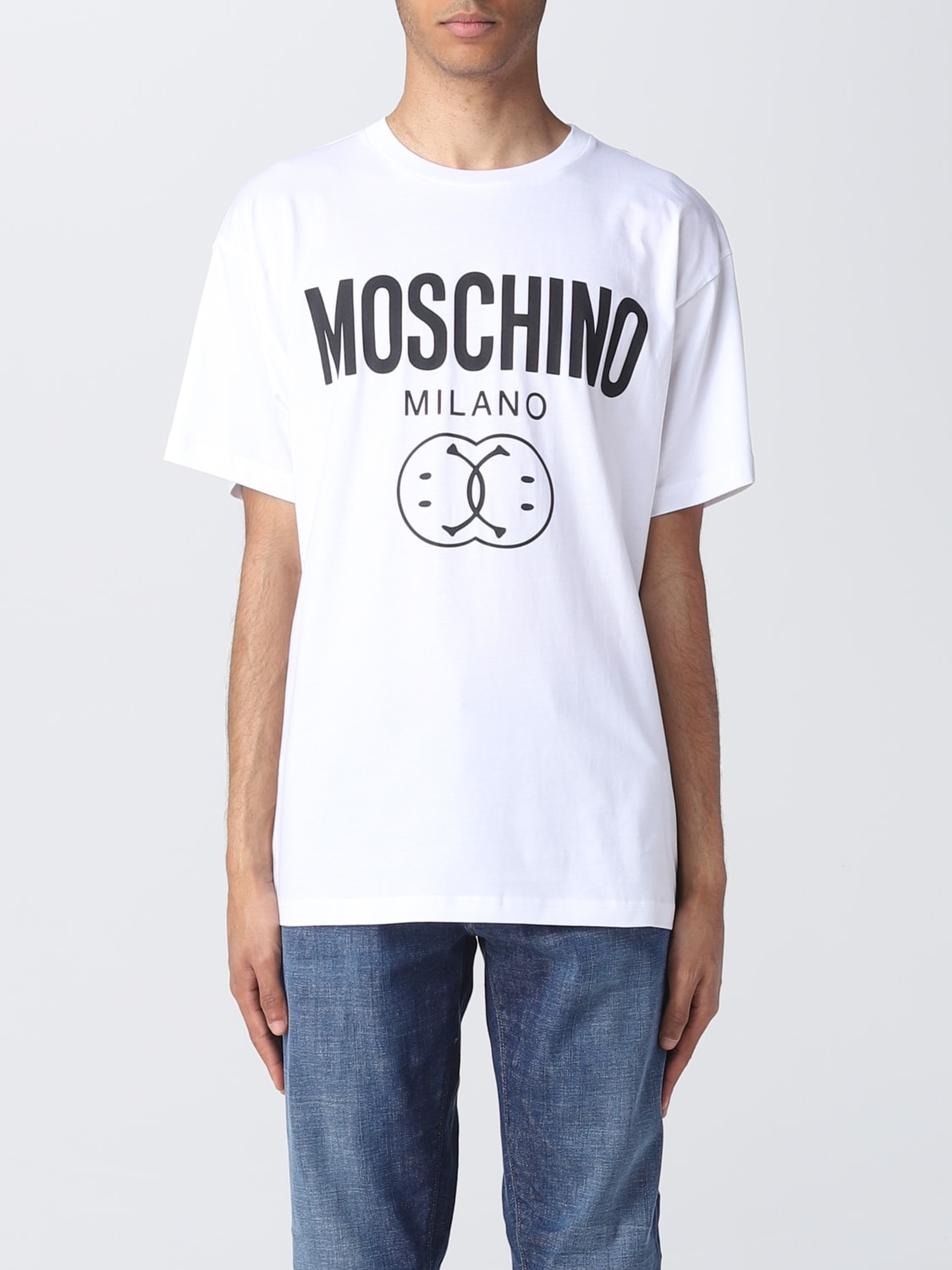 MOSCHINO COUTURE T-SHIRT: T-shirt Moschino Couture in cotone, Bianco - Img 1