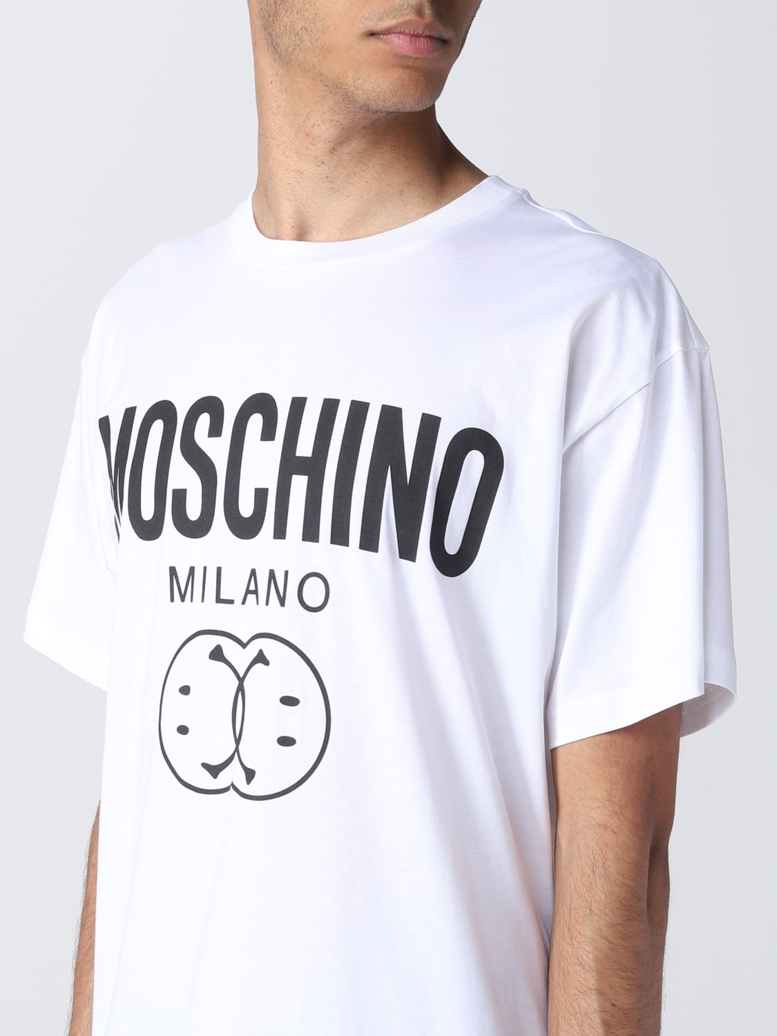 MOSCHINO COUTURE T-SHIRT: T-shirt Moschino Couture in cotone, Bianco - Img 3