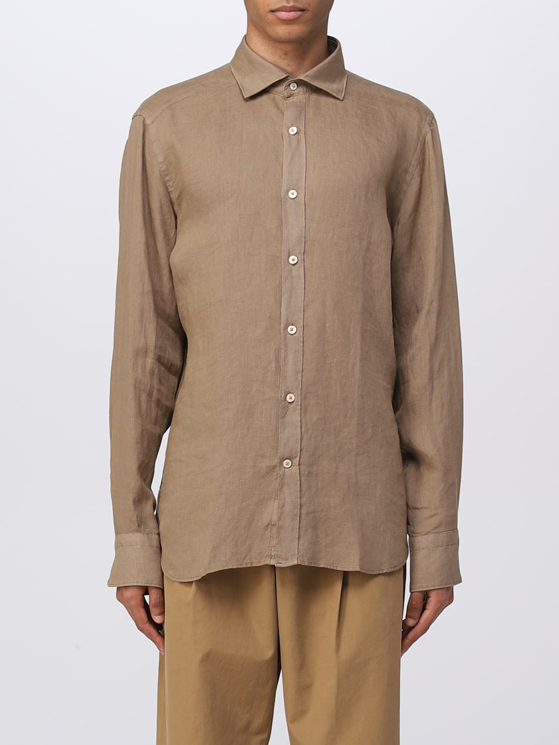 TINTORIA MATTEI SHIRT: Shirt men Tintoria Mattei, Mud - Img 1