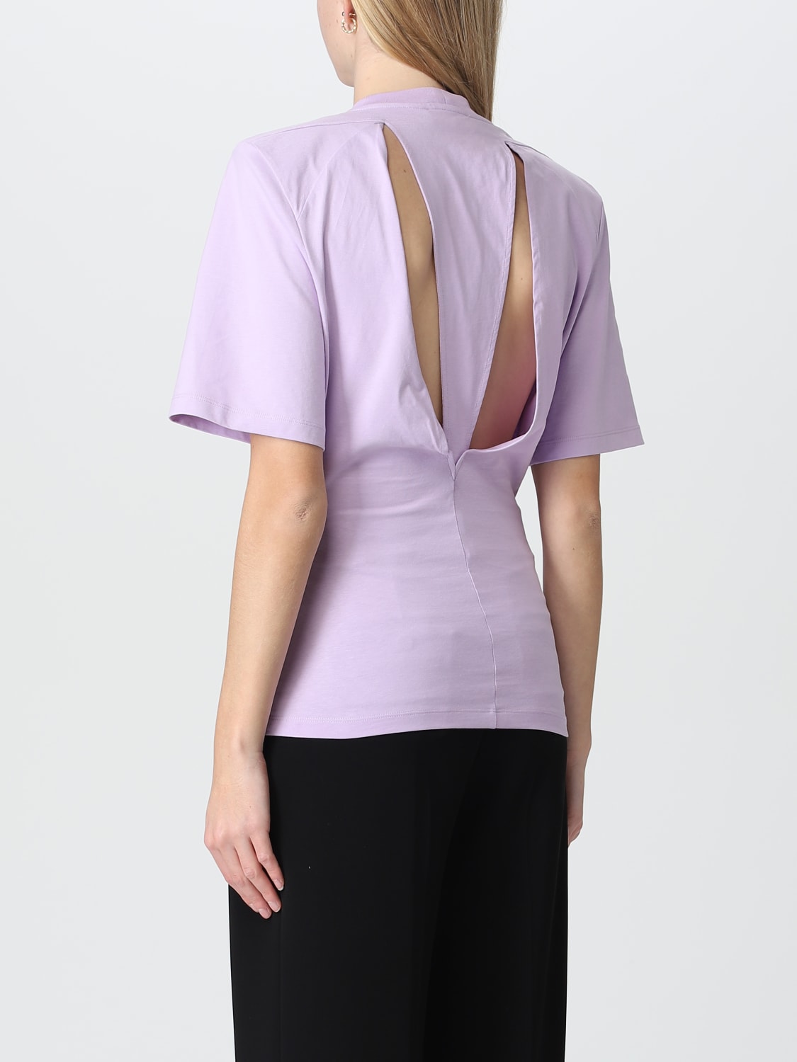 THE ATTICO T-SHIRT: The Attico T-shirt in jersey, Lilac - Img 3