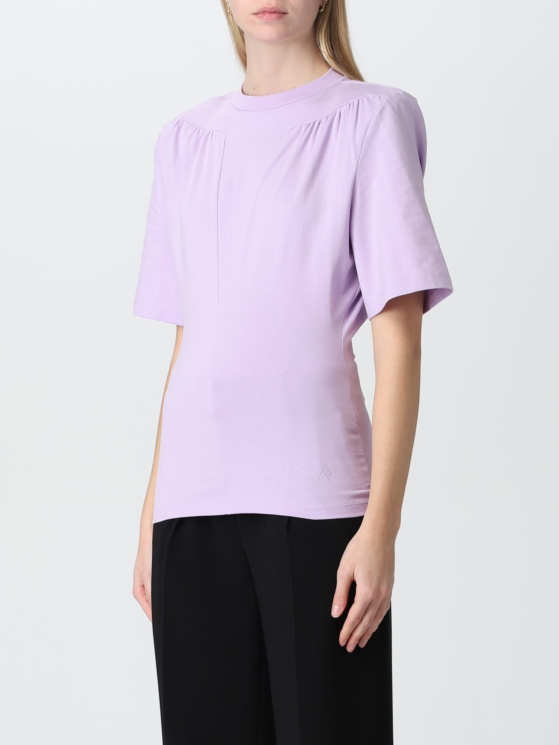 THE ATTICO T-SHIRT: The Attico T-shirt in jersey, Lilac - Img 4