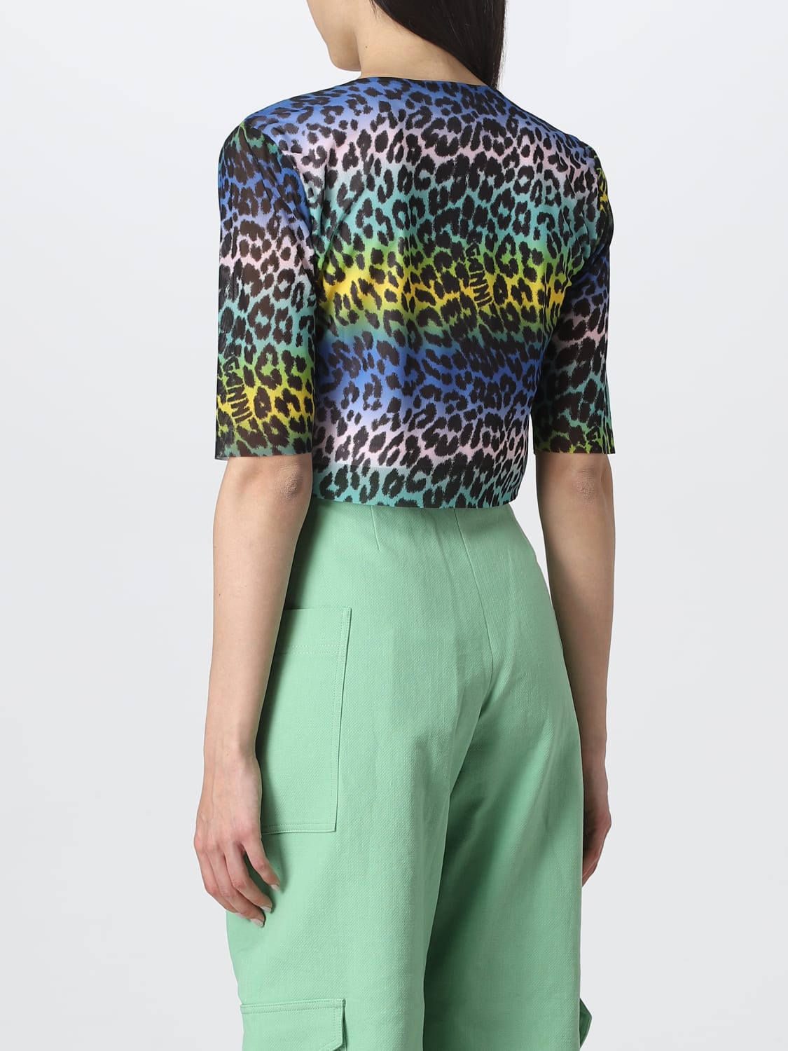 GANNI TOP: Ganni top in recycled nylon, Multicolor - Img 3