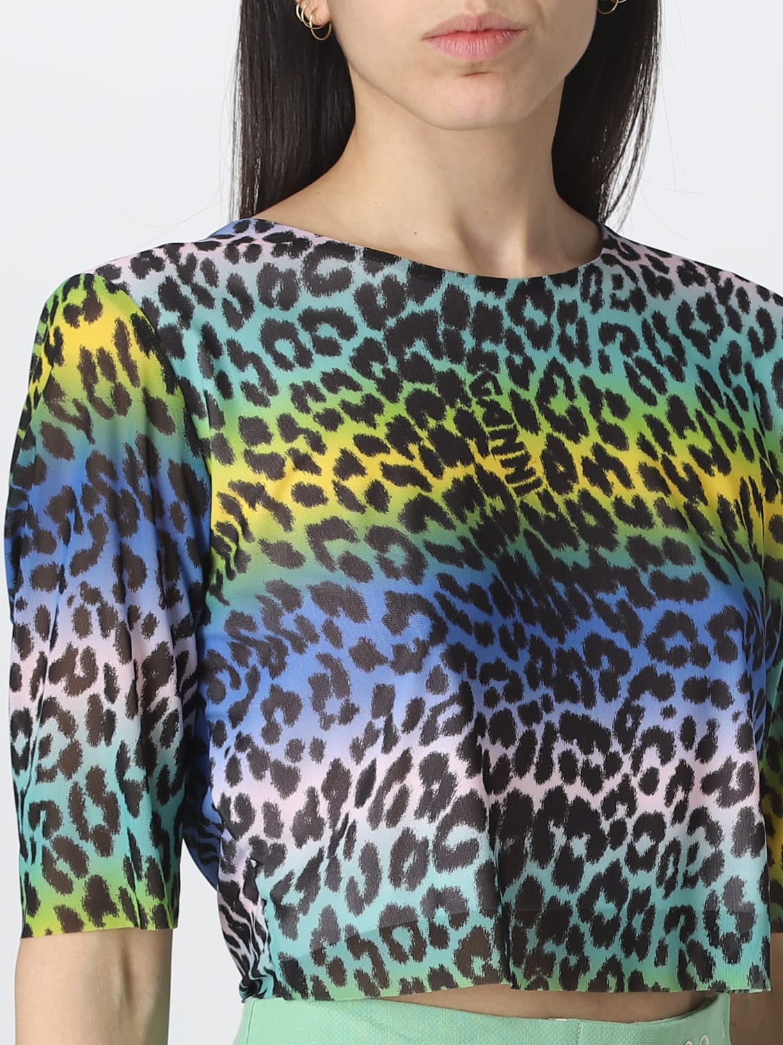 GANNI TOP: Ganni top in recycled nylon, Multicolor - Img 4