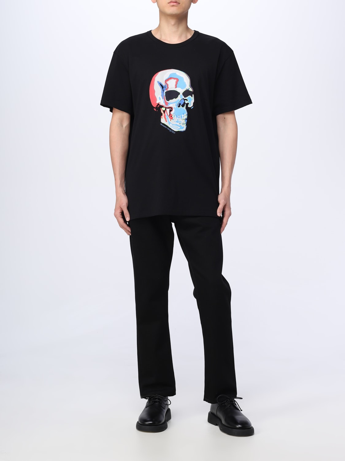 ALEXANDER MCQUEEN T-SHIRT: Alexander McQueen cotton t-shirt, Black - Img 2