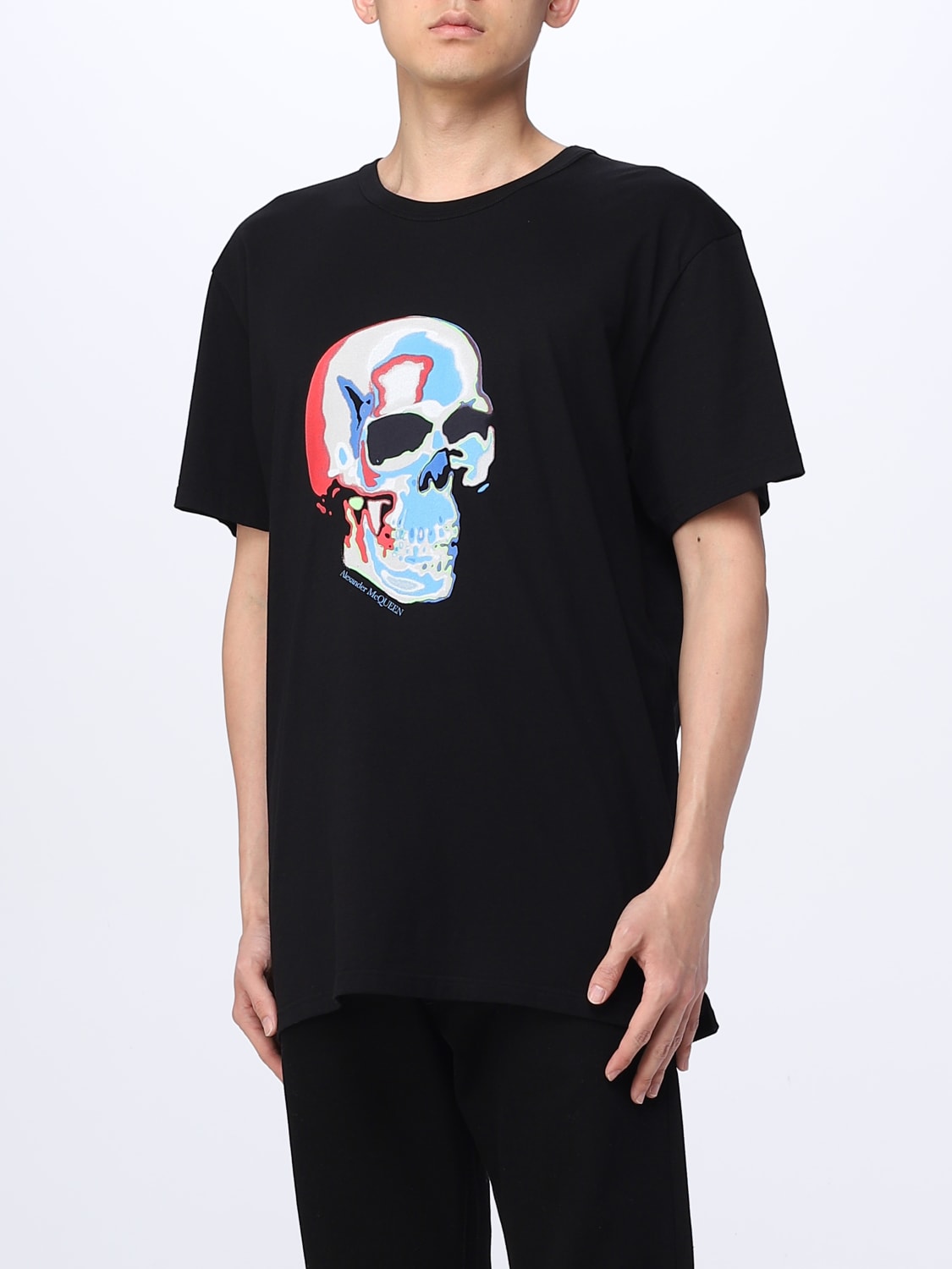 ALEXANDER MCQUEEN T-SHIRT: Alexander McQueen cotton t-shirt, Black - Img 4