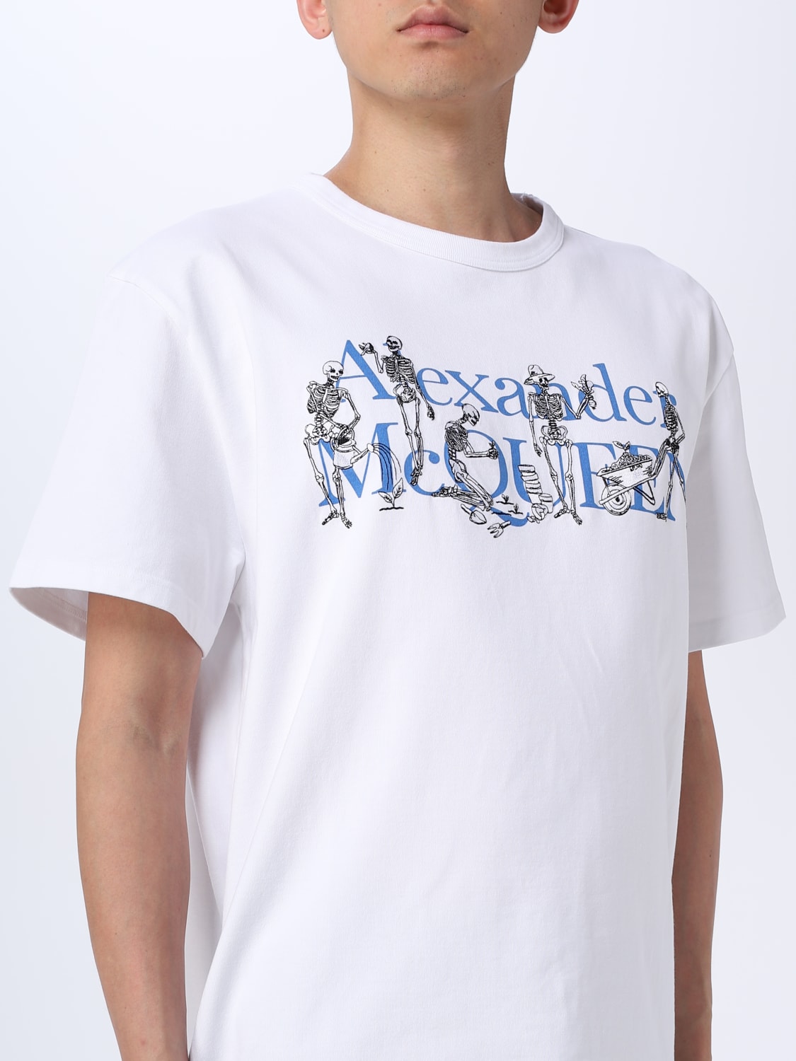 McQueen Outlet: cotton t-shirt - White | McQueen t-shirt