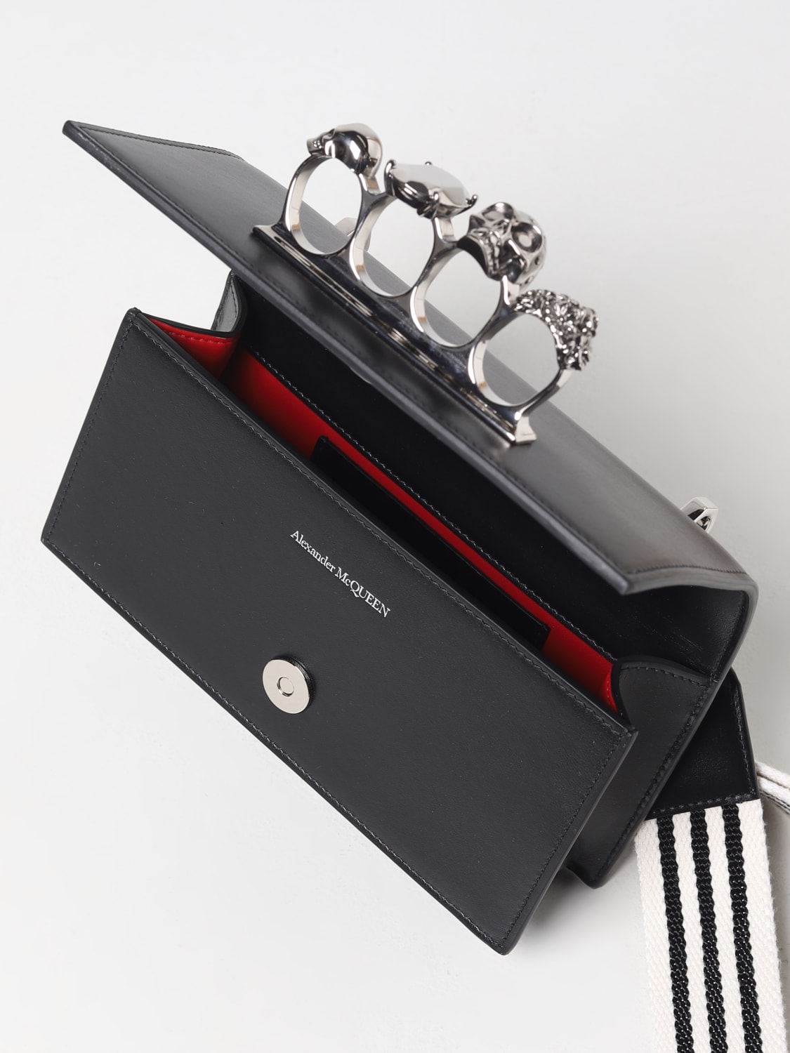 【関税込み】 Alexander McQueen ショルダーバッグ Alexander McQueen Jewelled ショルダーバッグ ミニ | ブラック