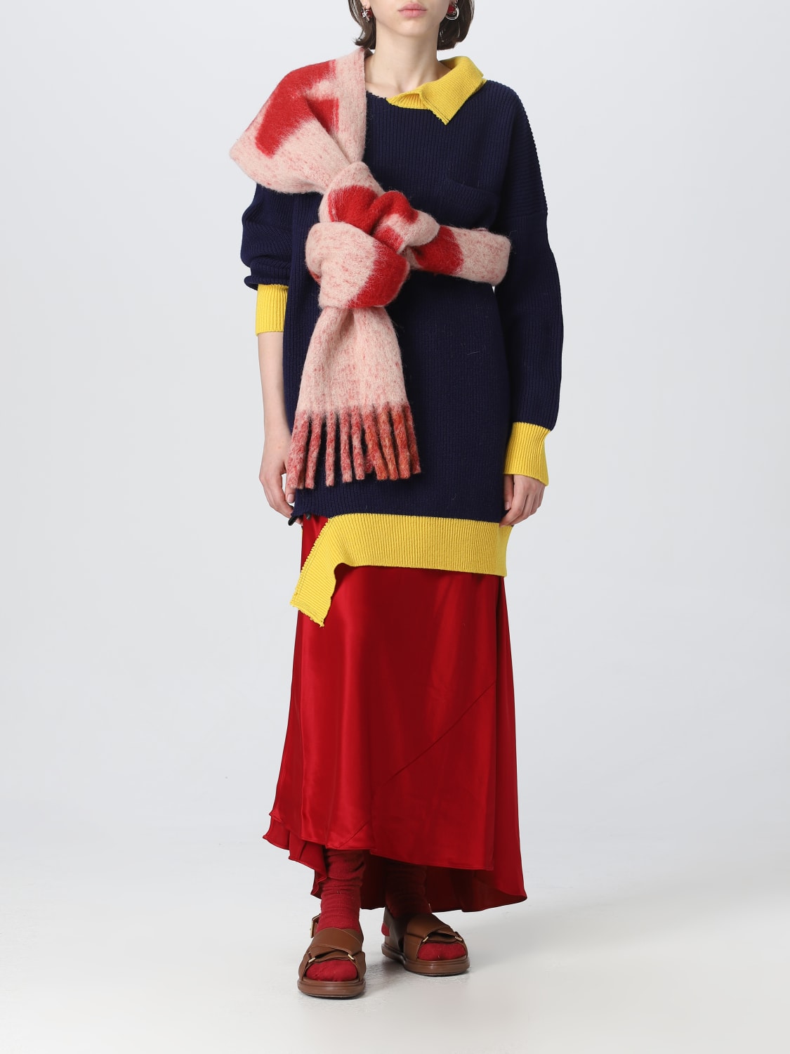 MARNI DRESS: Marni suit in wool and cotton blend, Blue - Img 2