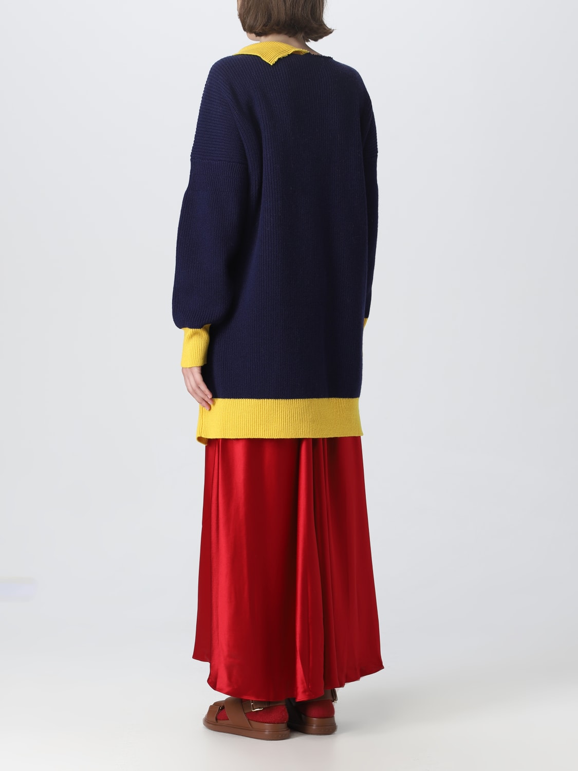 MARNI DRESS: Marni suit in wool and cotton blend, Blue - Img 3