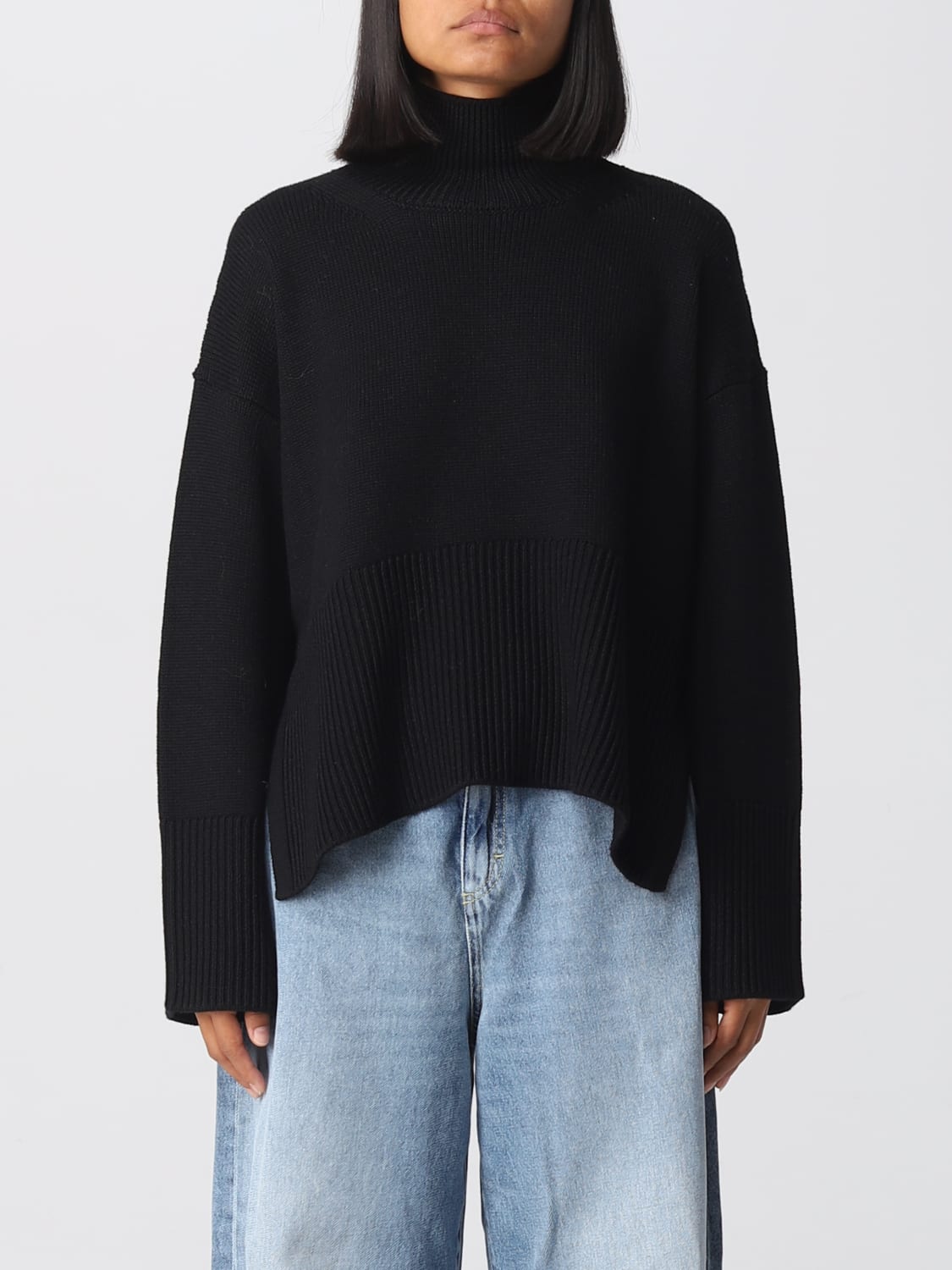 DONDUP SWEATER: Dondup wool sweater, Black - Img 1