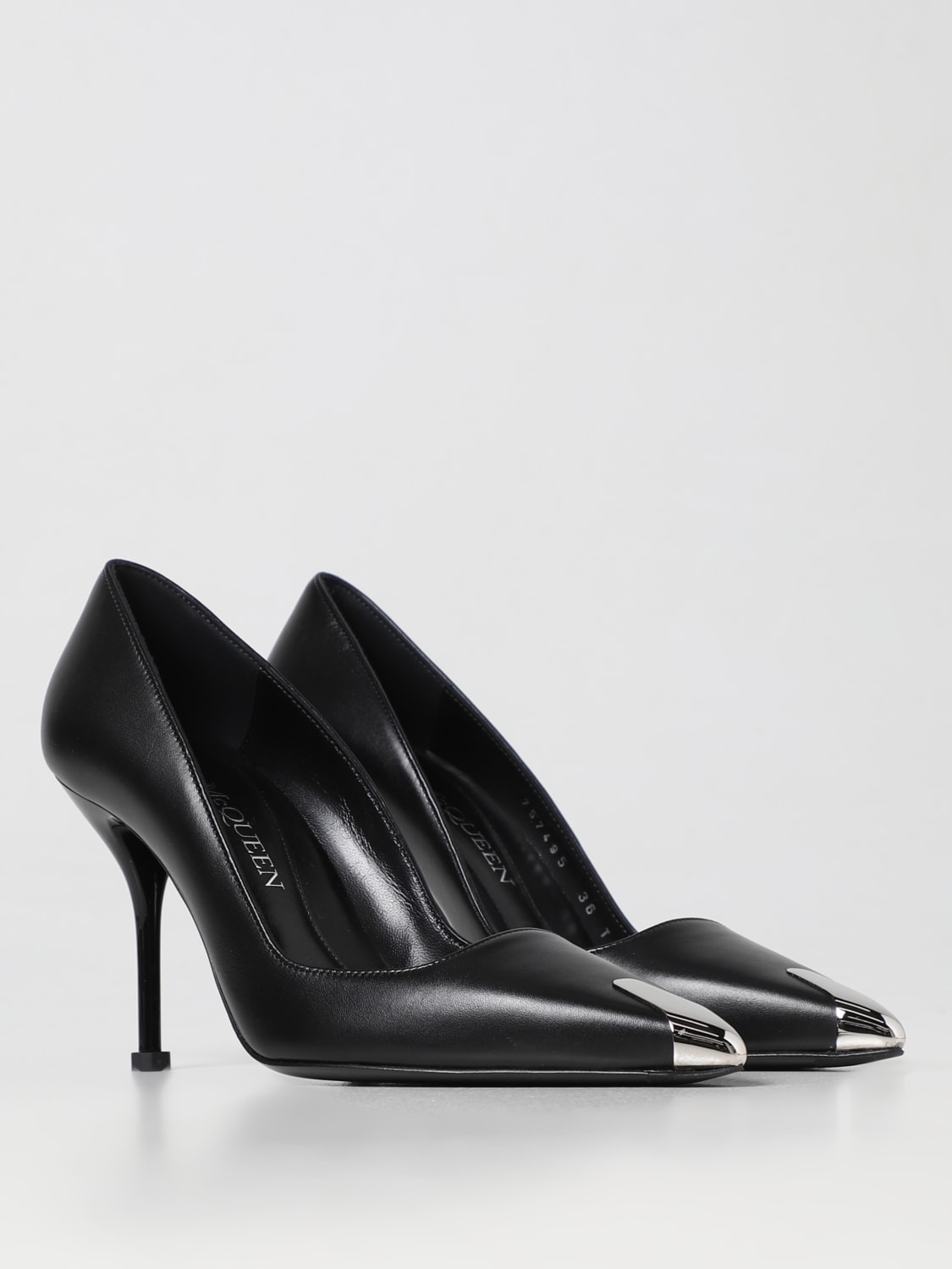 McQueen Outlet: Punk leather pumps - Black | McQueen pumps