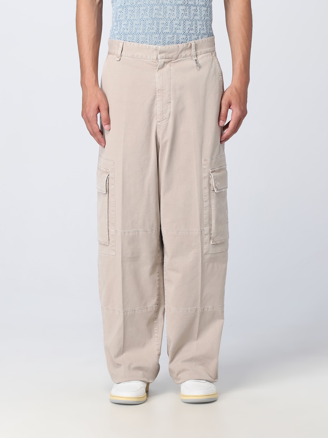 FENDI HOSE: Hose herren Fendi, Beige - Img 1