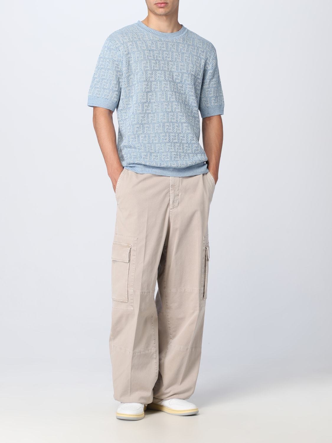 FENDI HOSE: Hose herren Fendi, Beige - Img 2