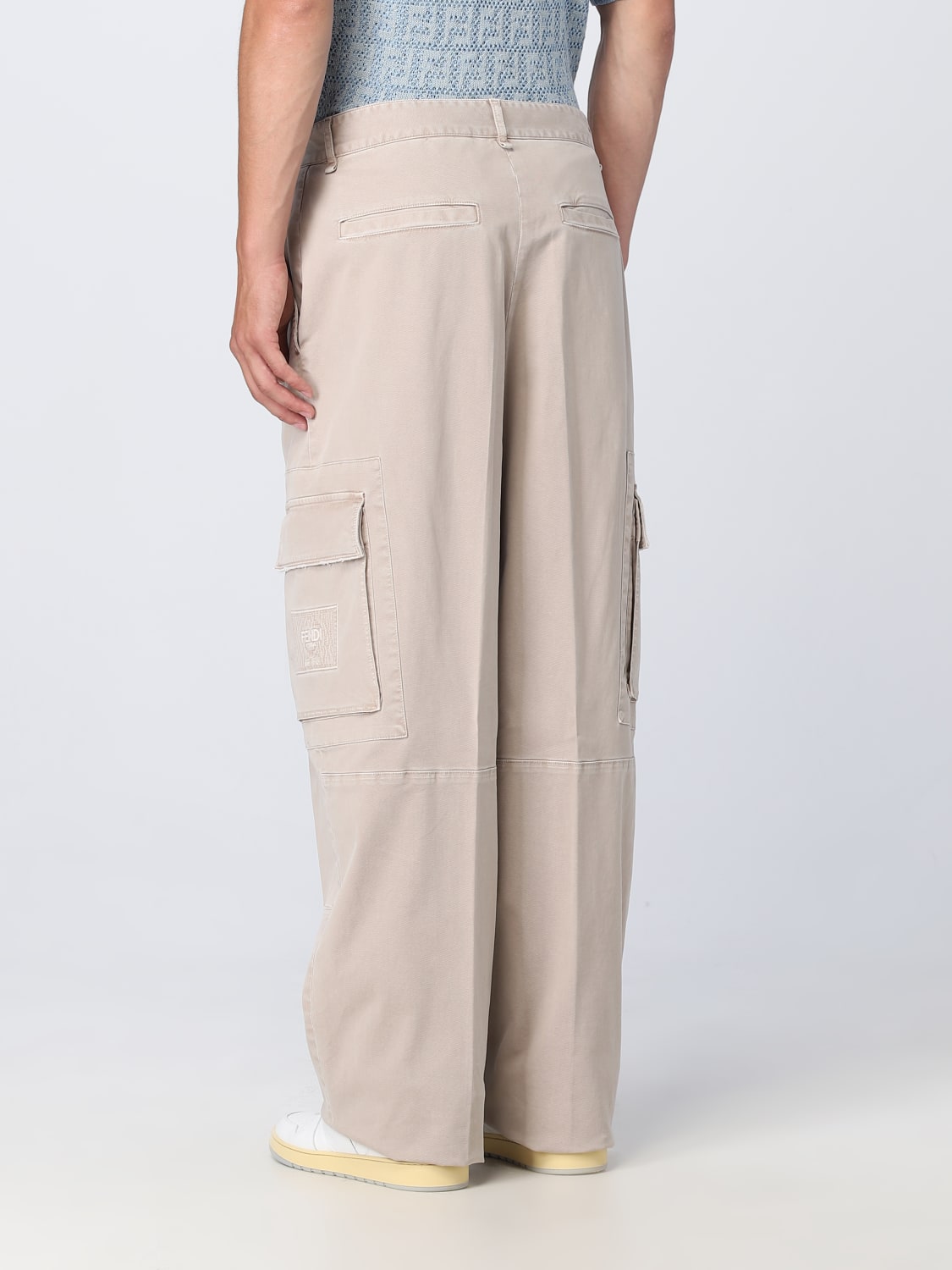 FENDI HOSE: Hose herren Fendi, Beige - Img 3