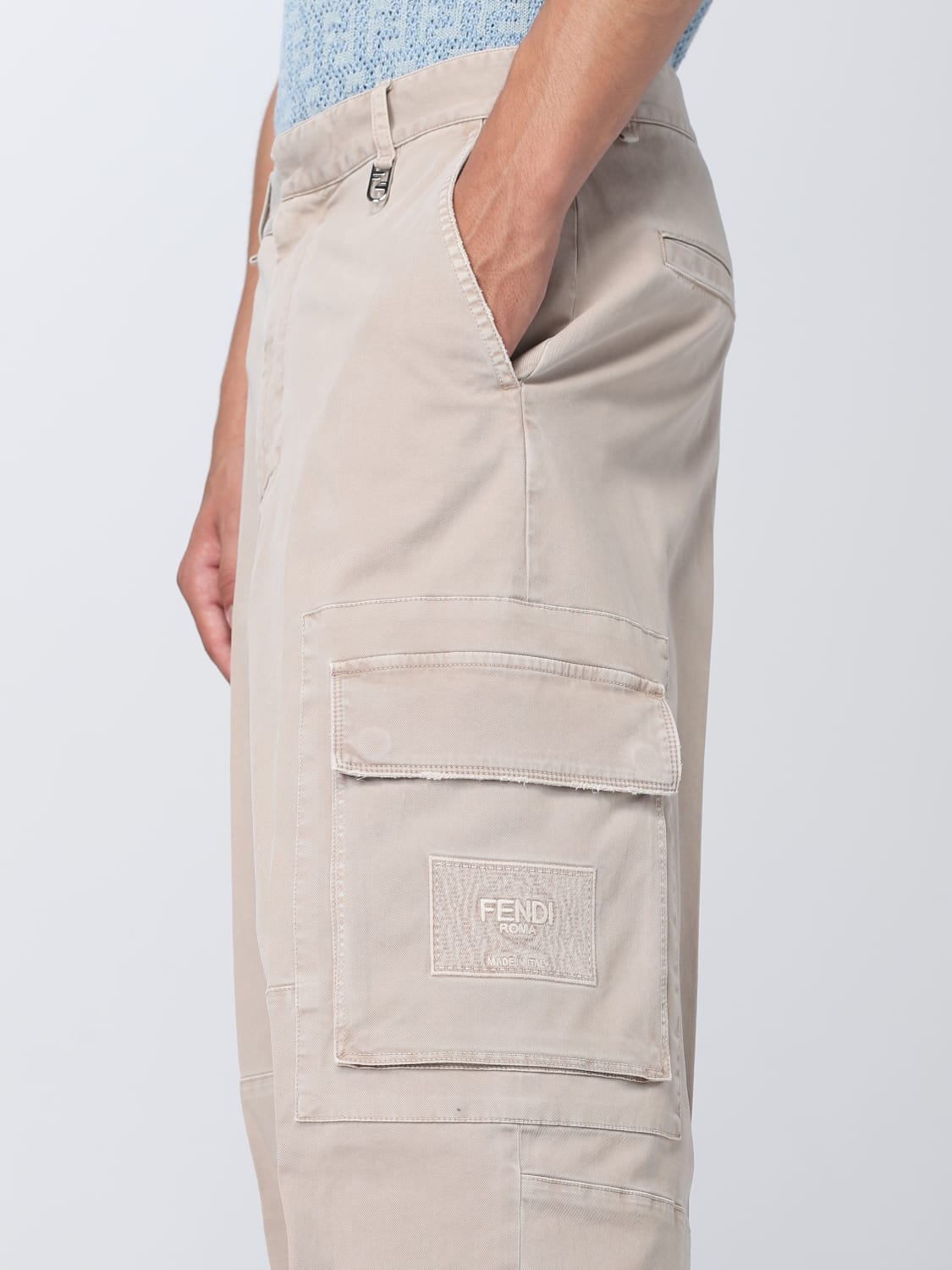 FENDI HOSE: Hose herren Fendi, Beige - Img 5