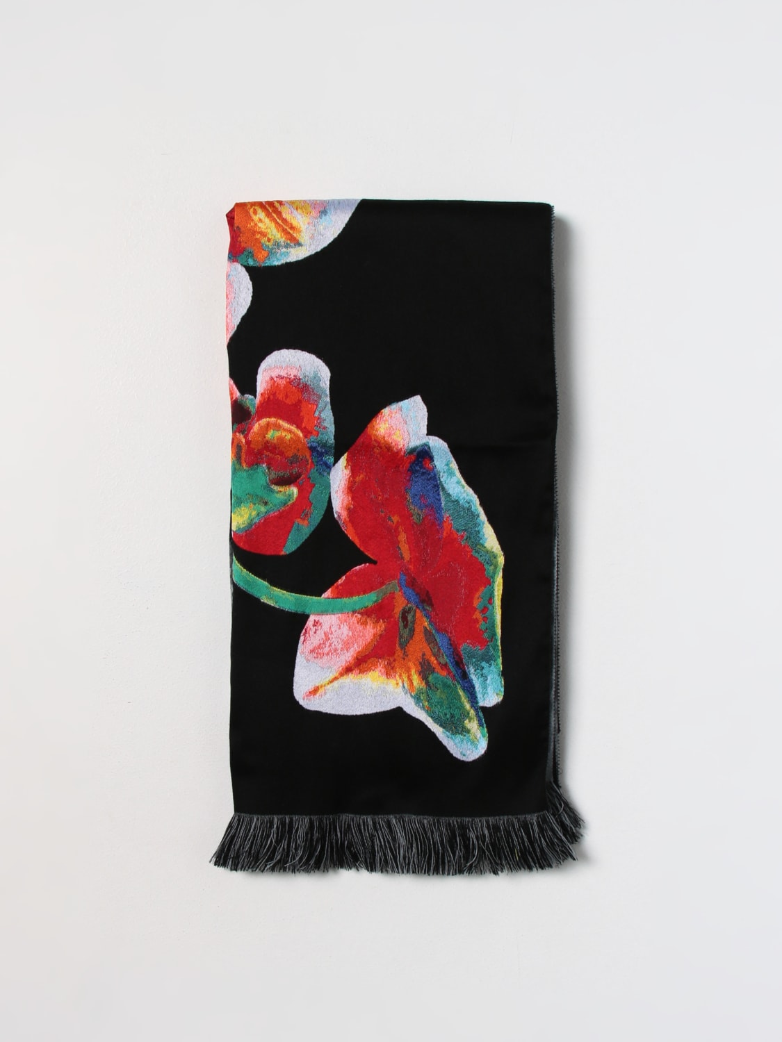 スカーフ ALEXANDER MCQUEEN Woman Scarf Black 7562683D74Q 1074 black-silk-alexander-mcqueen-