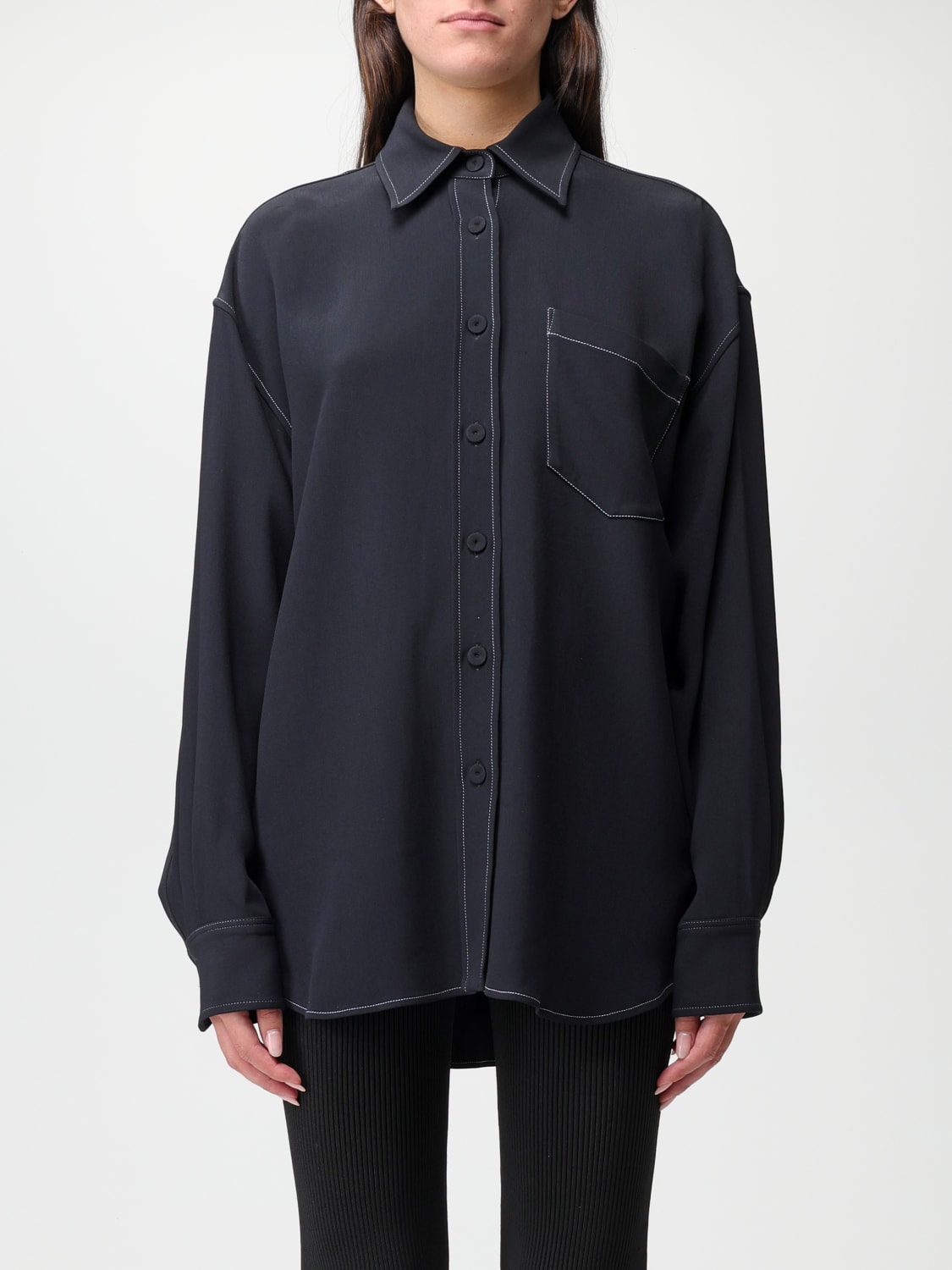 STELLA MCCARTNEY SHIRT: Stella McCartney shirt in viscose blend, Black - Img 1