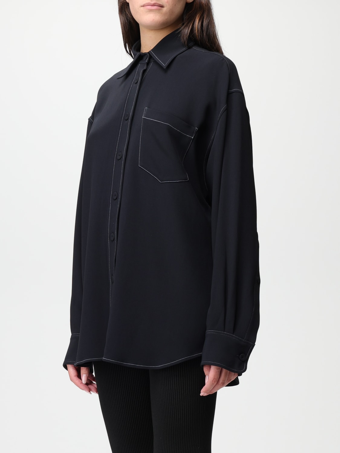 STELLA MCCARTNEY SHIRT: Stella McCartney shirt in viscose blend, Black - Img 4