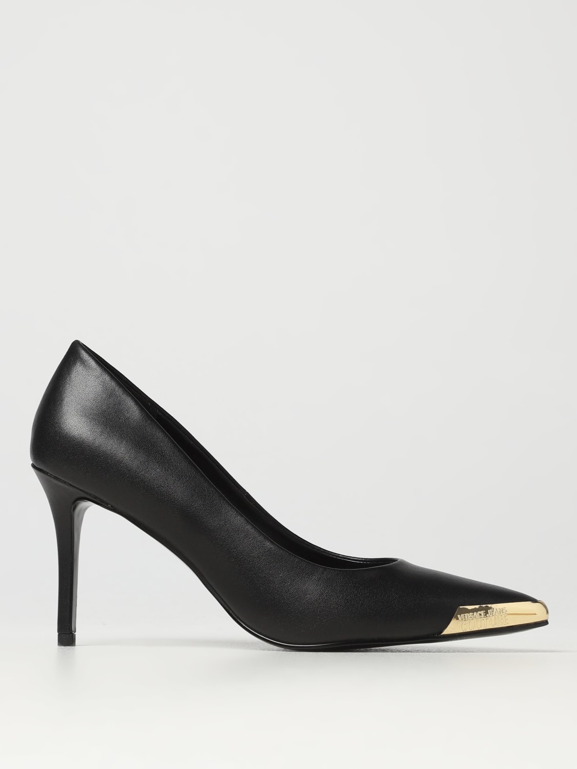 VERSACE JEANS COUTURE PUMPS: Versace Jeans Couture leather pumps, Black - Img 1