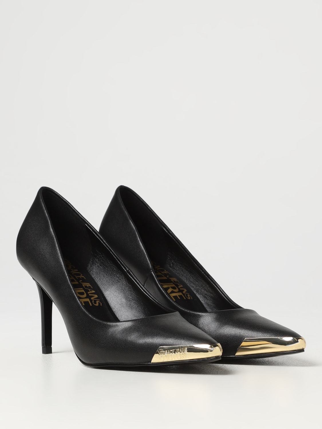 VERSACE JEANS COUTURE PUMPS: Versace Jeans Couture leather pumps, Black - Img 2