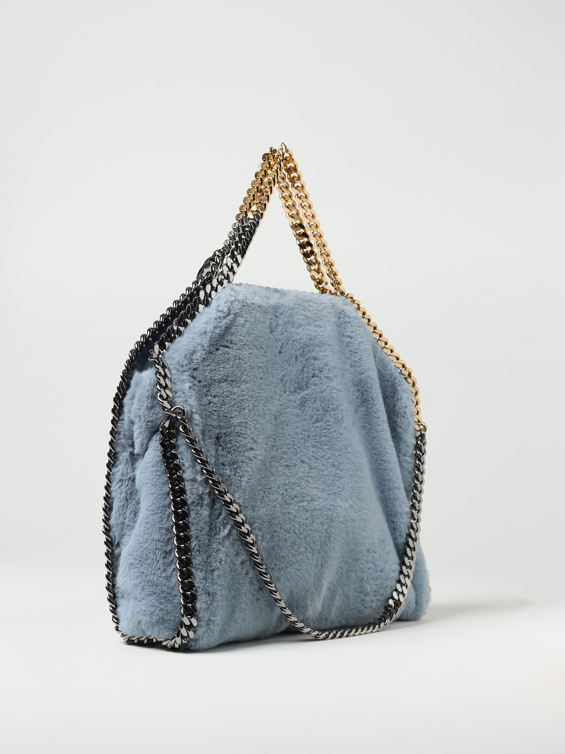 【Stella McCartney】Falabella chain ★関税送料込み Stella McCartney // Black & Silver Falabella Metallic Bag