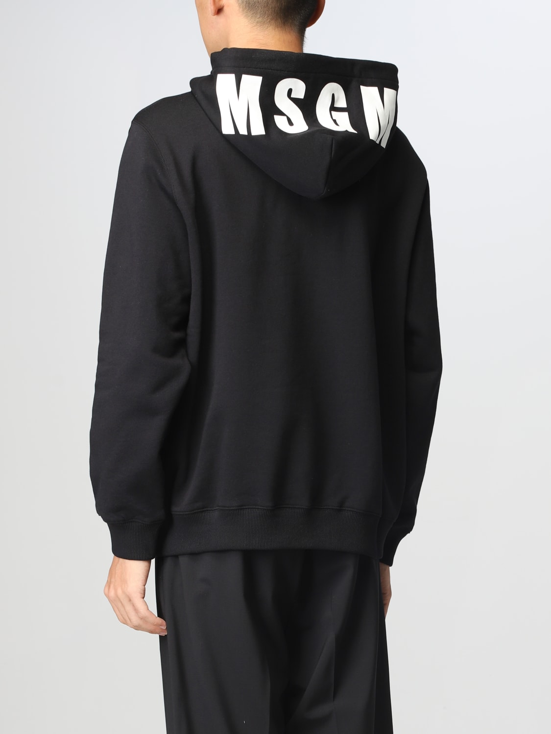 MSGM SWEATSHIRT: Sweater men MSGM, Black - Img 2