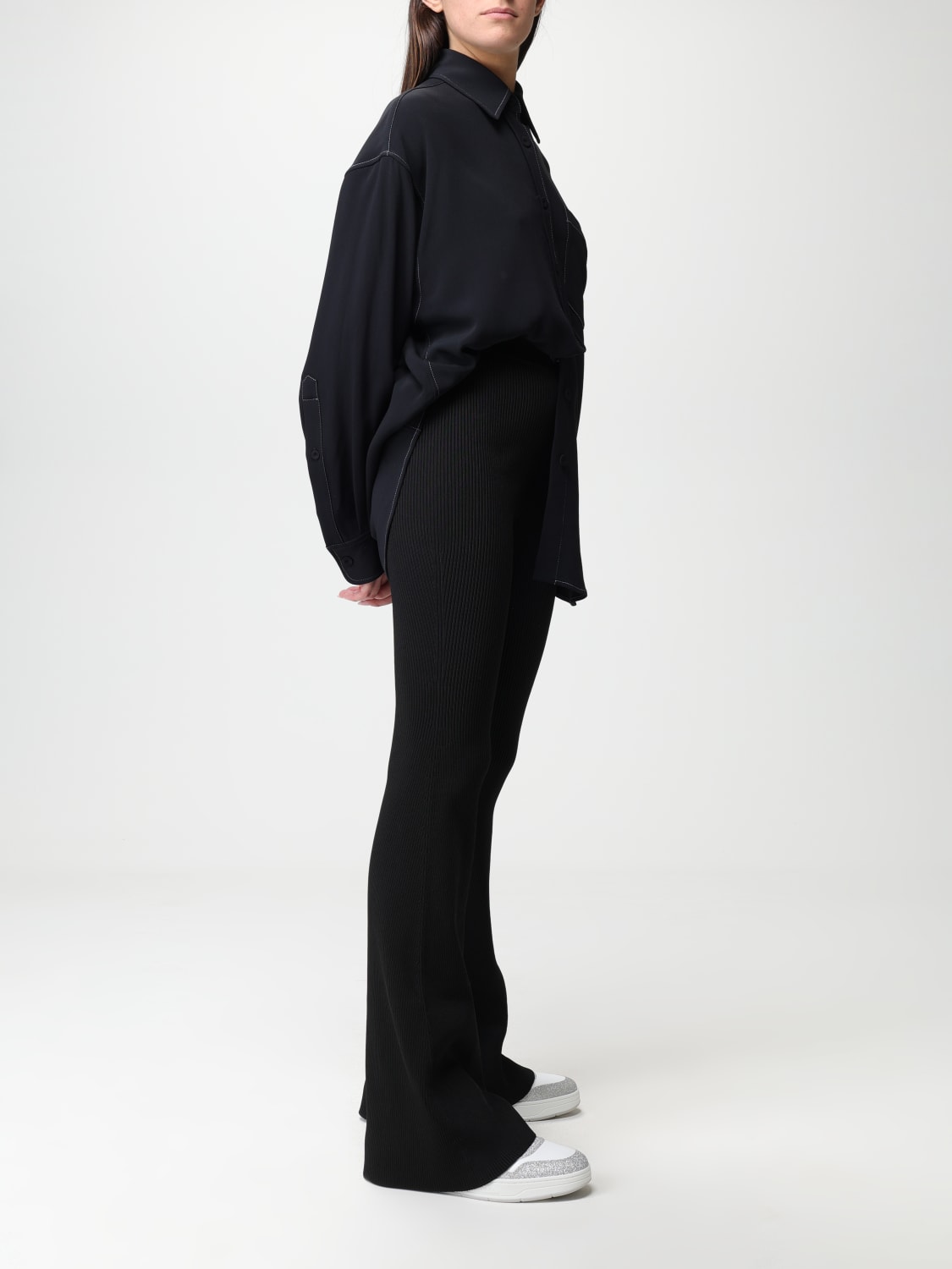 パンツ STELLA MCCARTNEY Women Pants 6K04833S2419 1000 Black Stella McCartney Outlet: pants in stretch viscose - Black