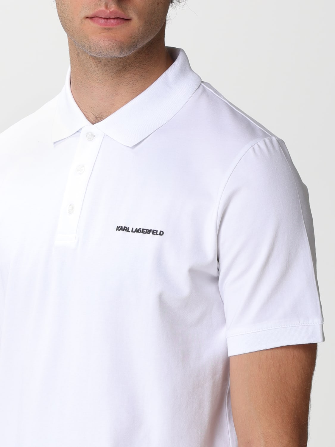 KARL LAGERFELD POLO SHIRT: Polo shirt men Karl Lagerfeld, White - Img 3