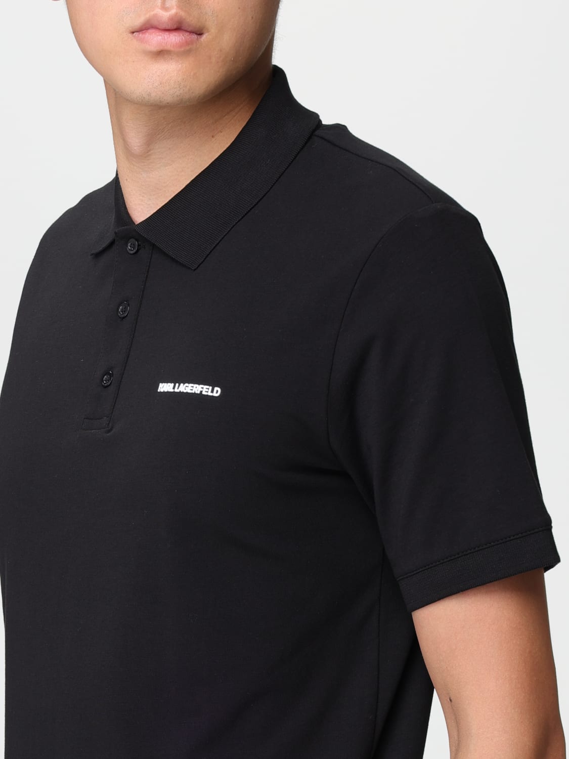 KARL LAGERFELD POLO SHIRT: Polo shirt men Karl Lagerfeld, Black - Img 3