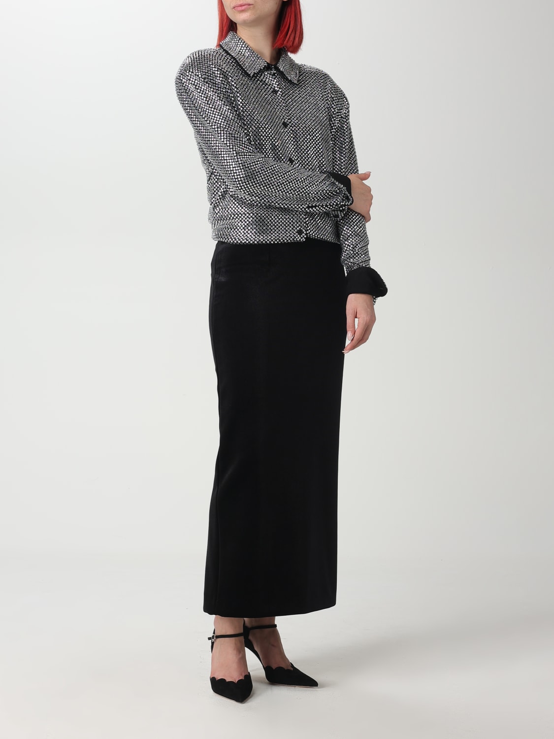 ALEXANDRE VAUTHIER SHIRT: Shirt woman Alexandre Vauthier, Silver - Img 2