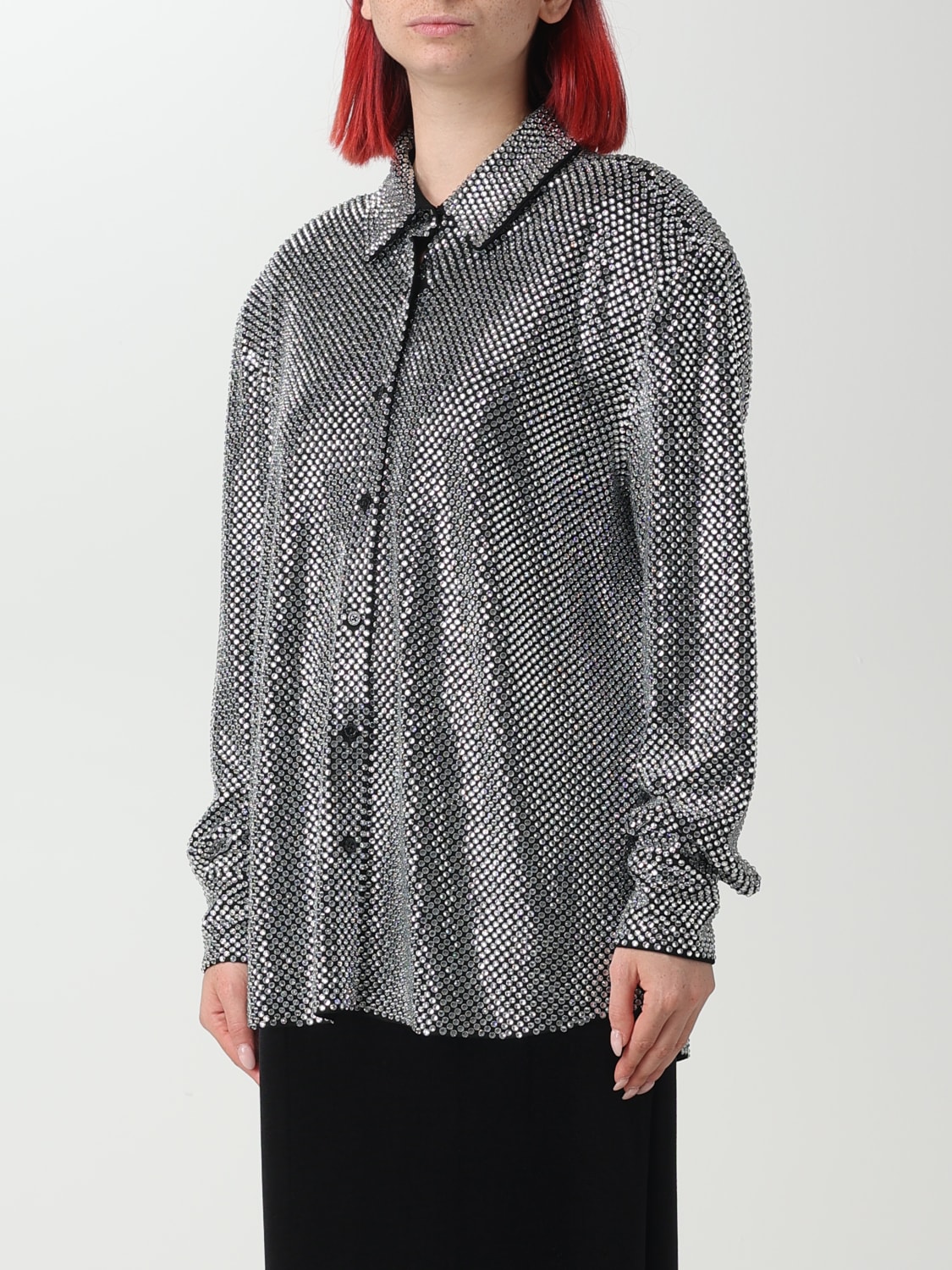 ALEXANDRE VAUTHIER SHIRT: Shirt woman Alexandre Vauthier, Silver - Img 4