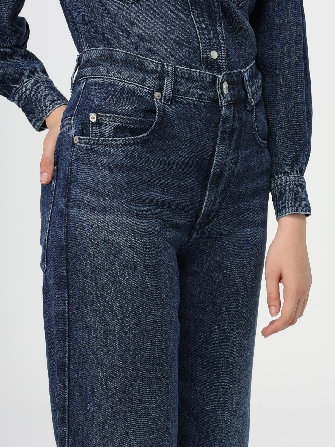 ISABEL MARANT ETOILE JEANS: Isabel Marant Etoile jeans in denim, Blue - Img 4