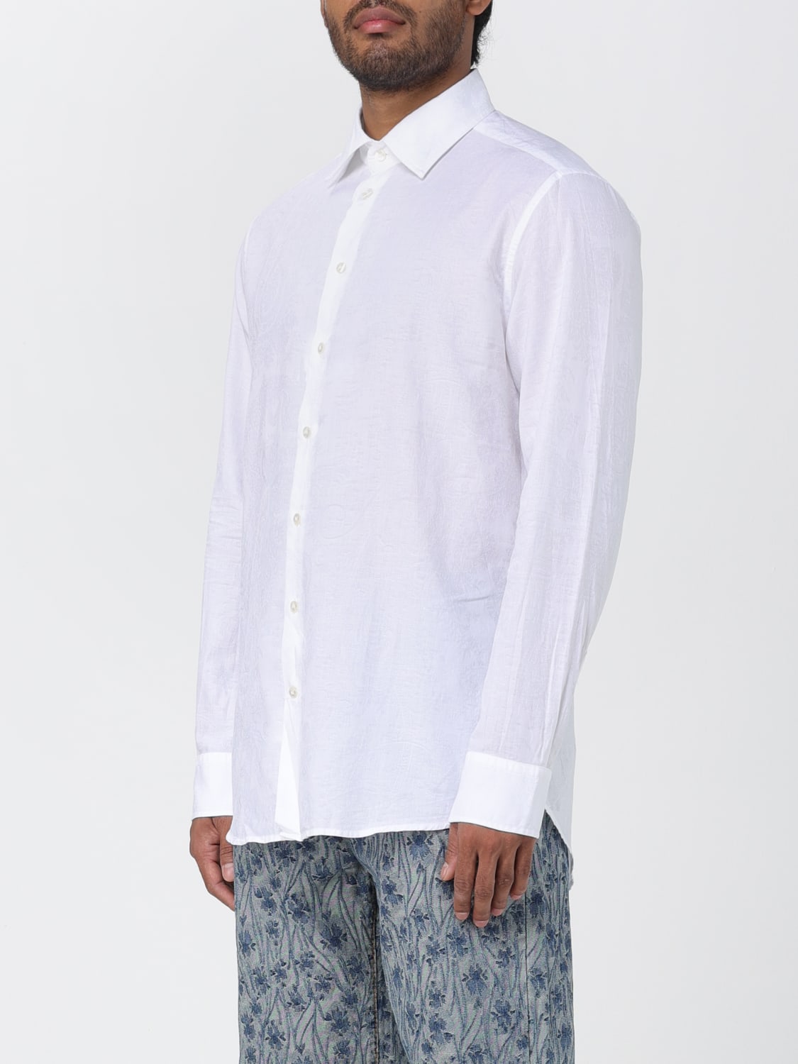 ETRO SHIRT: Etro shirt in jacquard cotton, White - Img 4