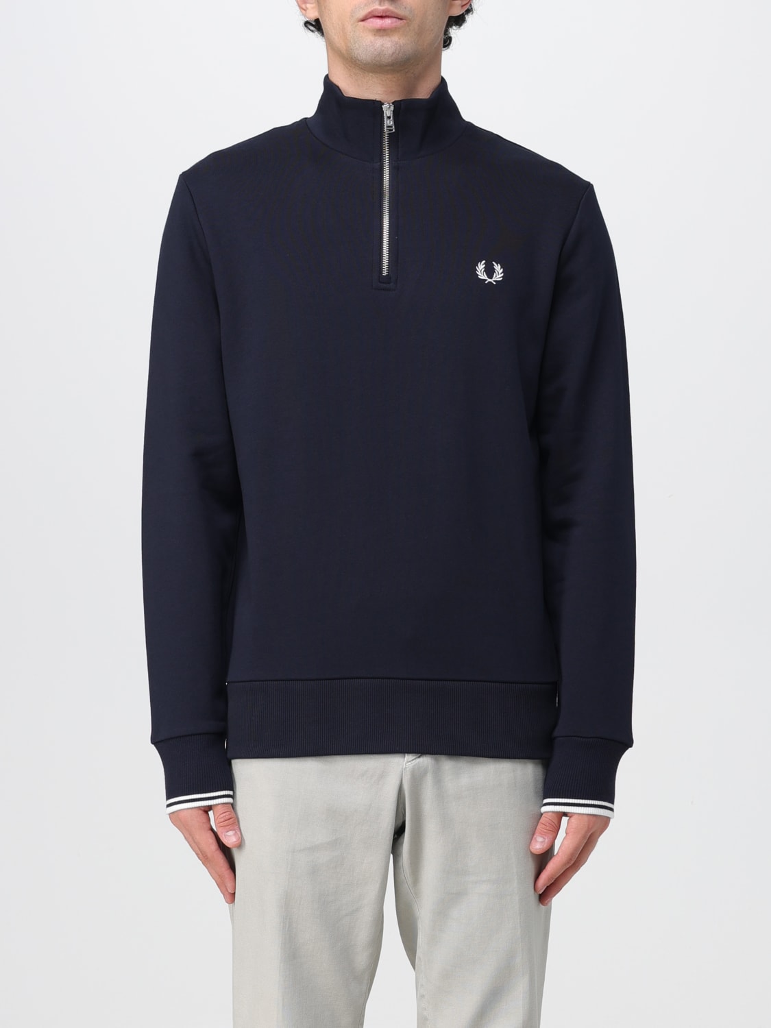FRED PERRY SWEATSHIRT: Sweater men Fred Perry, Blue - Img 1