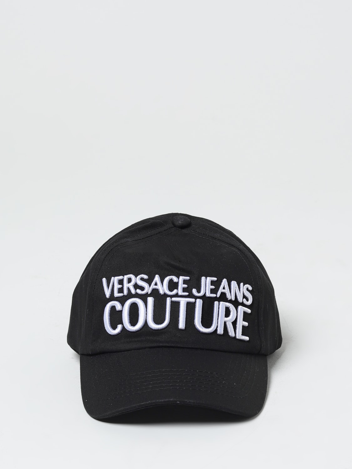 VERSACE JEANS COUTURE HAT: Versace Jeans Couture hat in twill with logo, Black - Img 2