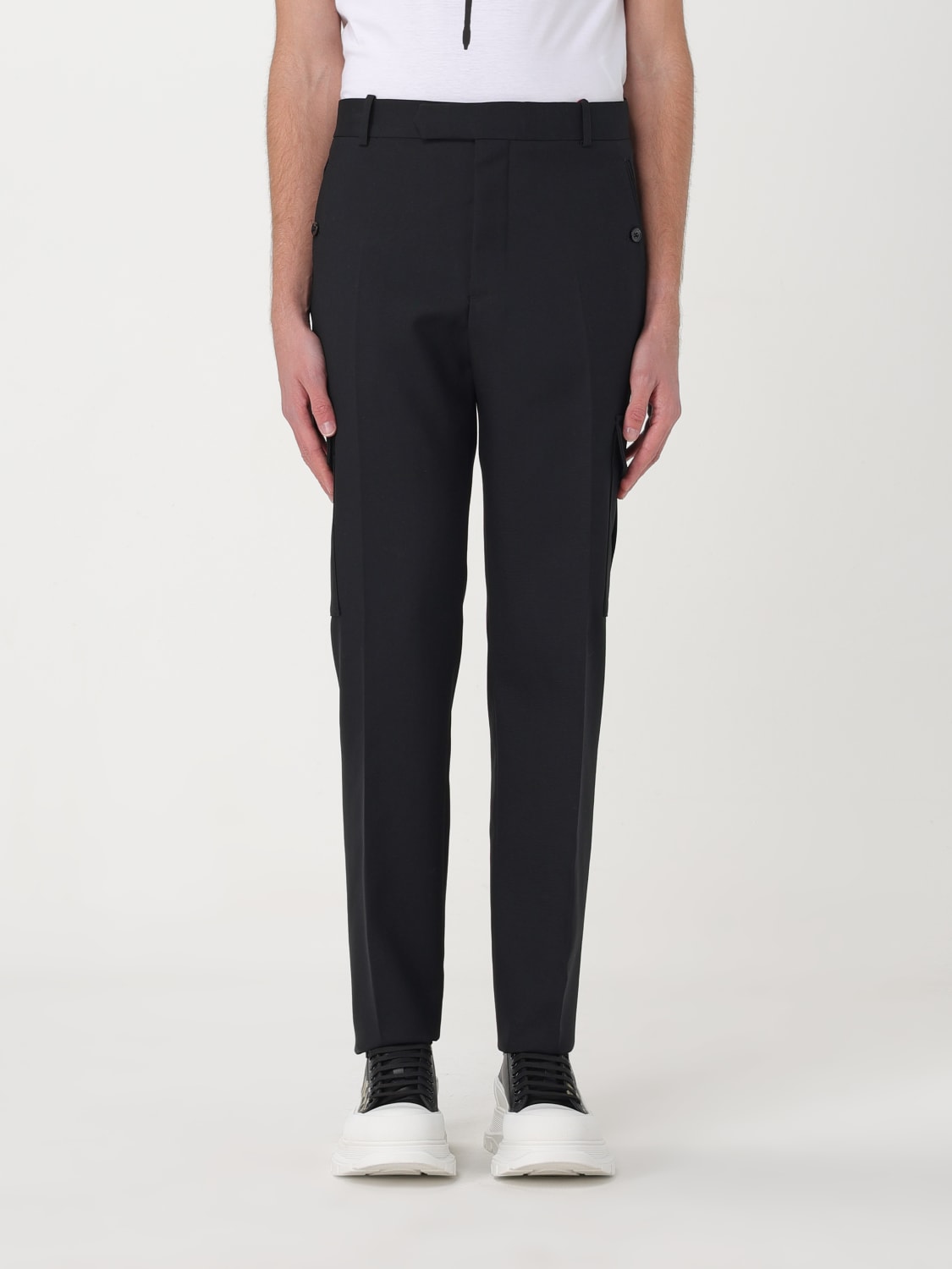 MCQUEEN PANTALONI: Pantalone cargo McQueen, Nero - Img 1