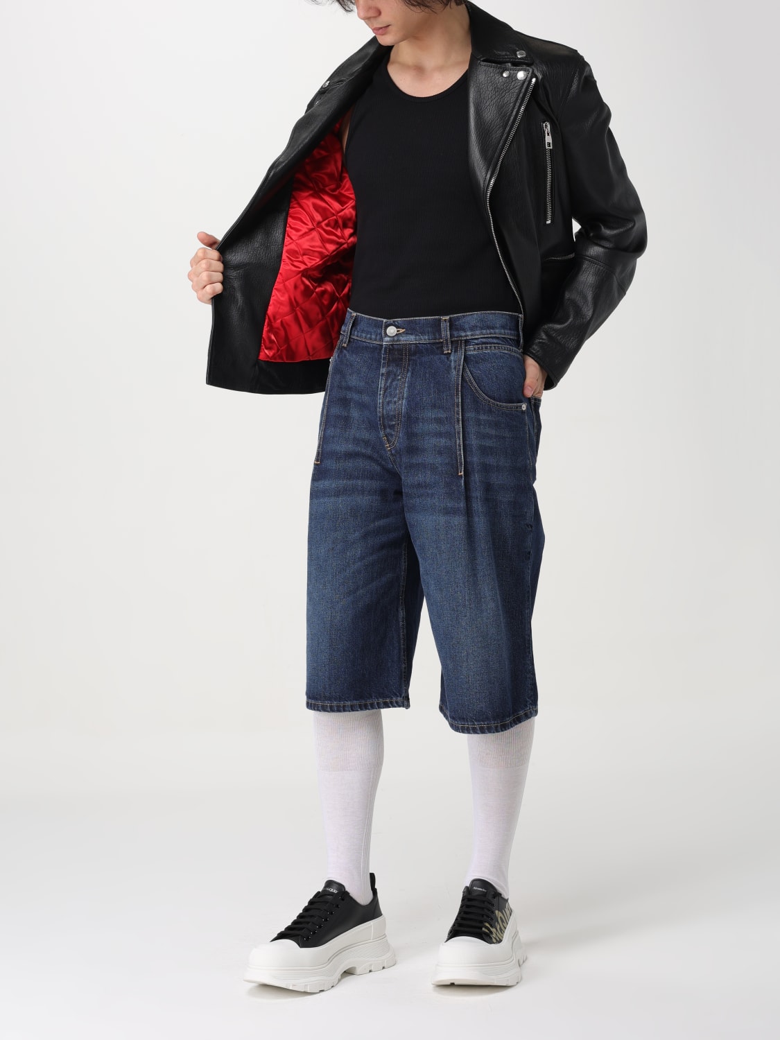 MCQUEEN PANTALONCINO: Bermuda McQueen in denim , Blue - Img 2