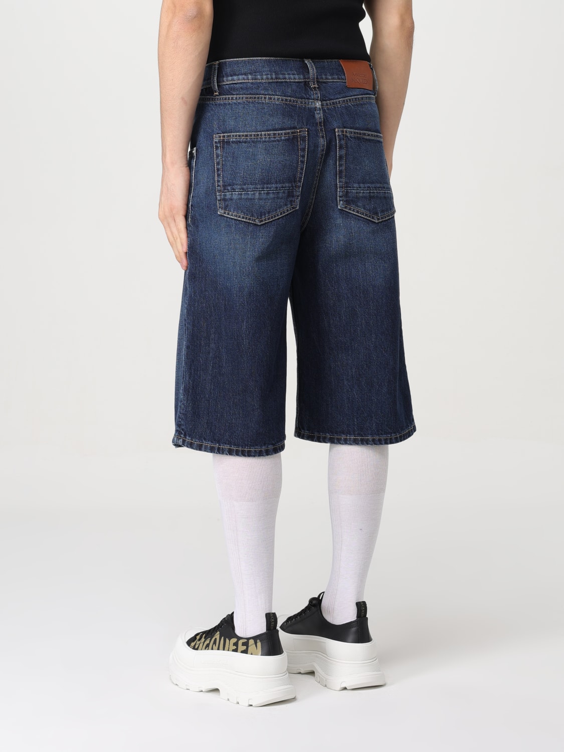 MCQUEEN PANTALONCINO: Bermuda McQueen in denim , Blue - Img 3