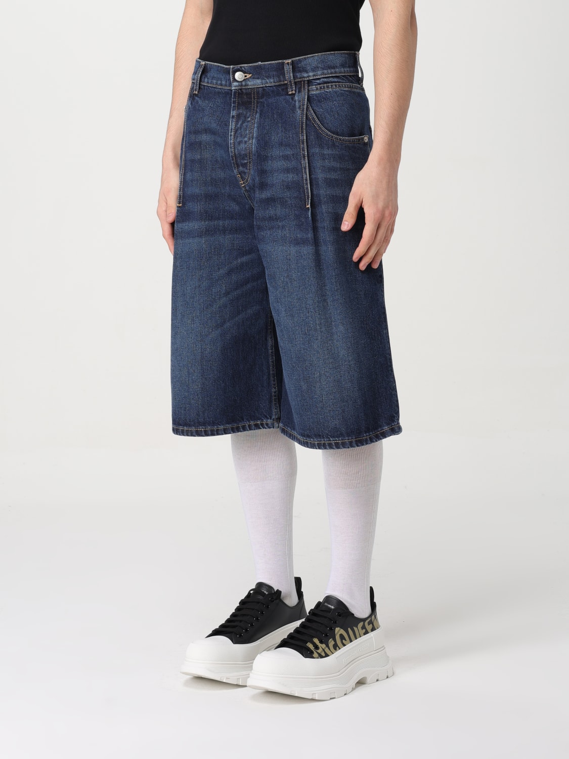 MCQUEEN PANTALONCINO: Bermuda McQueen in denim , Blue - Img 4