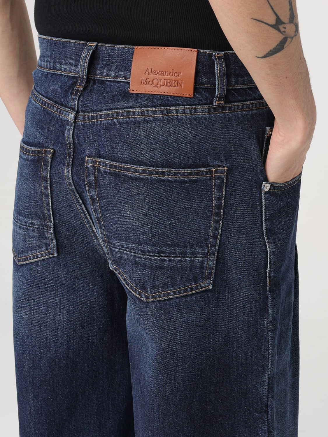 MCQUEEN PANTALONCINO: Bermuda McQueen in denim , Blue - Img 5