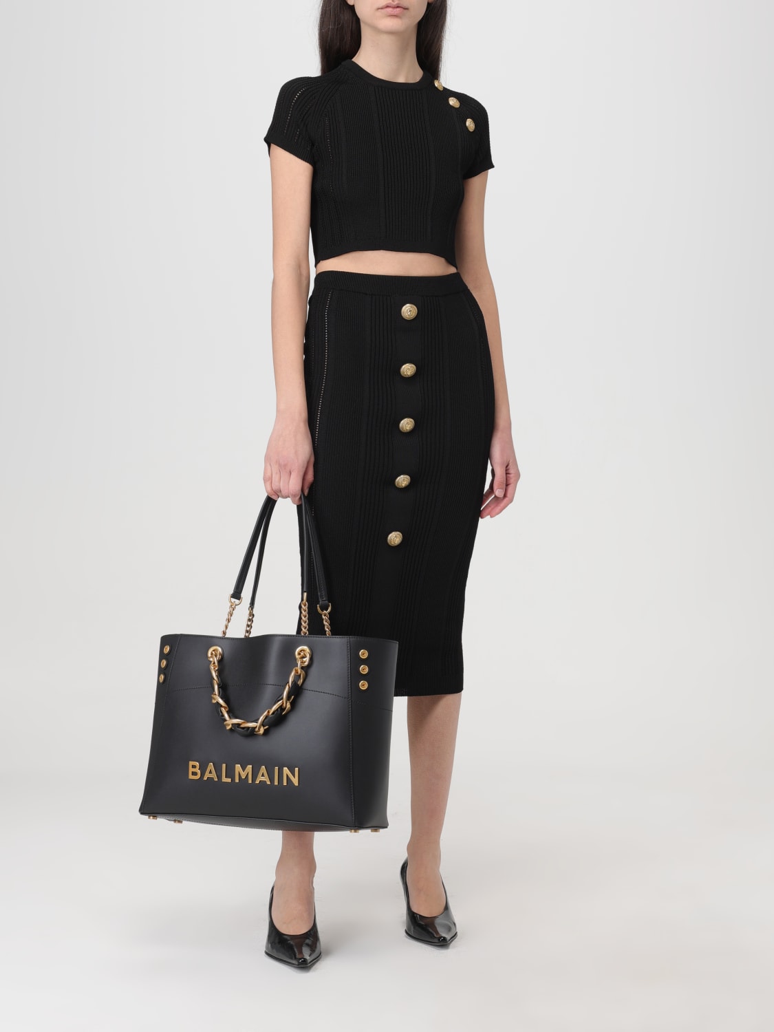 BALMAIN TOP: Top woman Balmain, Black - Img 2