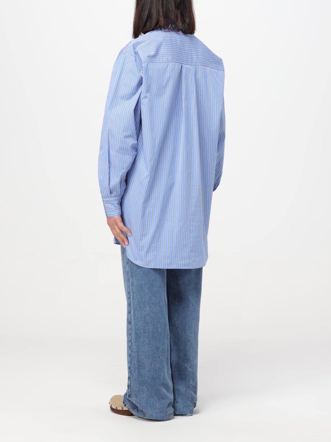 ISABEL MARANT CAMICIA: Camicia lunga Isabel Marant di cotone, Blue - Img 3