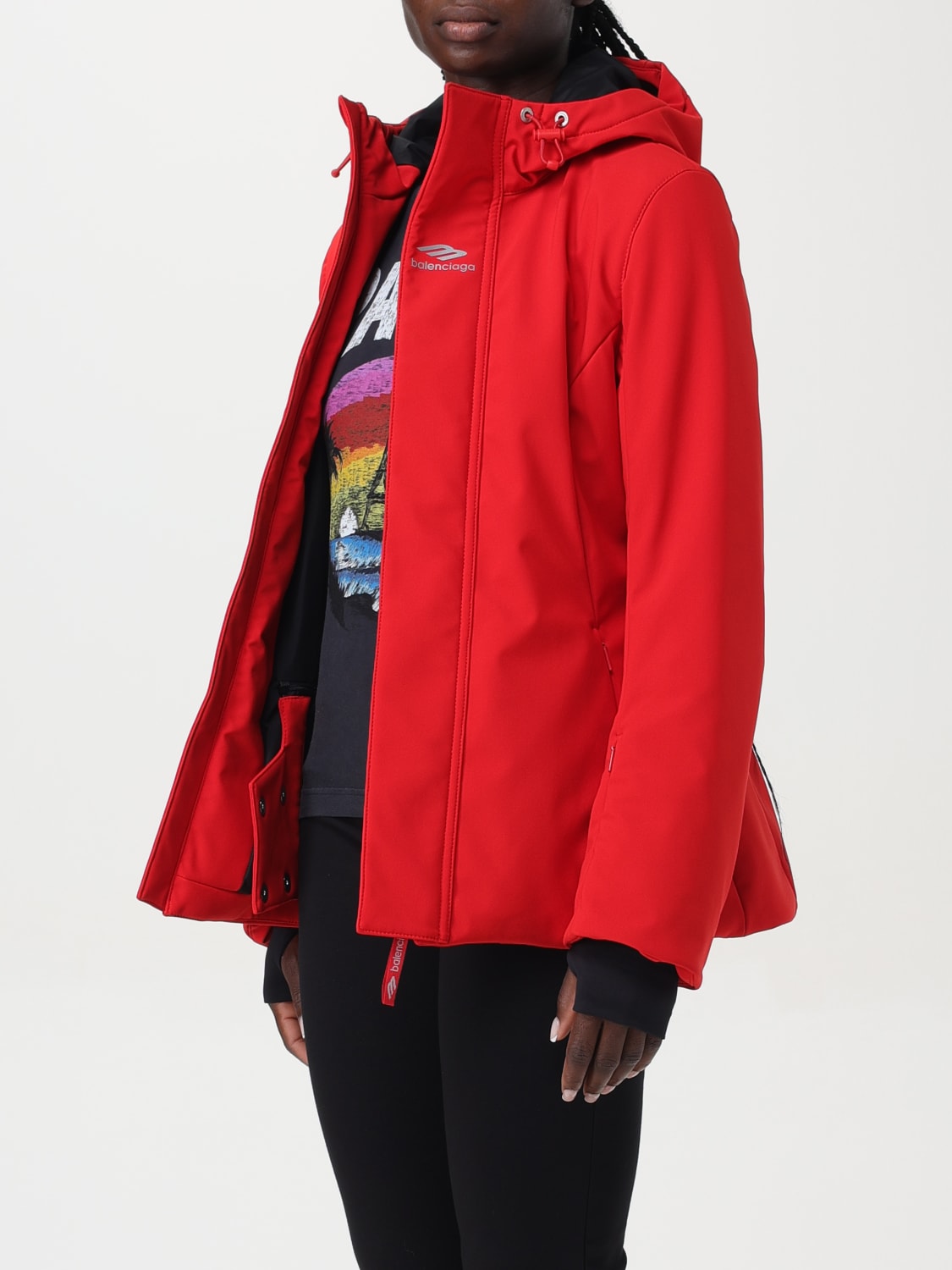 BALENCIAGA JACKET: Coat woman Balenciaga, Red - Img 4