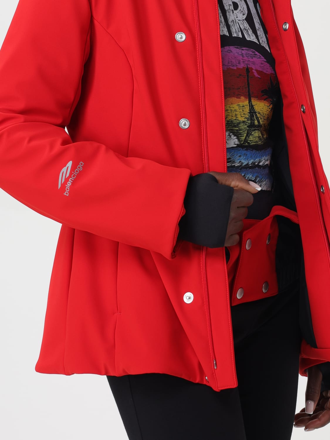 BALENCIAGA JACKET: Coat woman Balenciaga, Red - Img 5