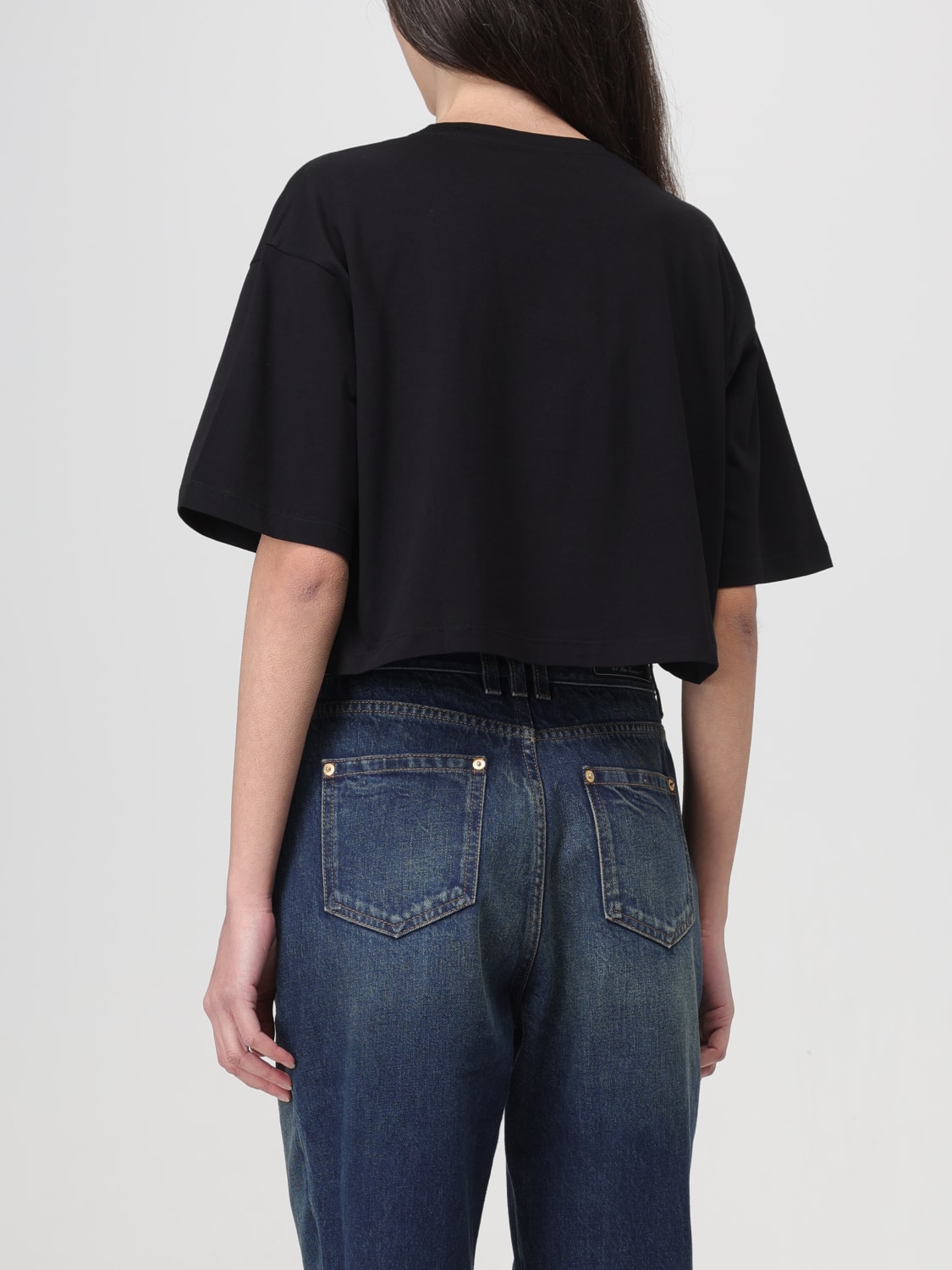 Tシャツ・カットソー BALMAIN Women Tops BF1EE020BB02 BLACK Balmain Outlet: T-shirt woman - Black | Balmain t-shirt