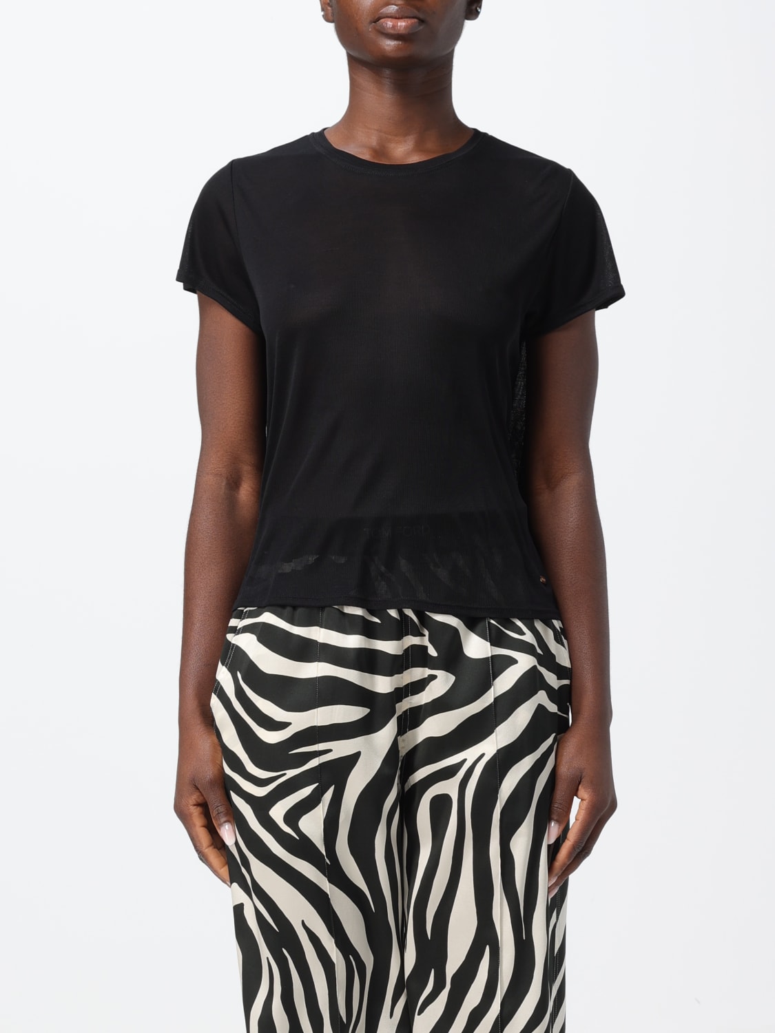 Tシャツ・カットソー TOM FORD Woman T-Shirt Black TSJ567JEX078 LB999 Tom Ford Outlet: T-shirt woman - Black | Tom Ford t-shirt
